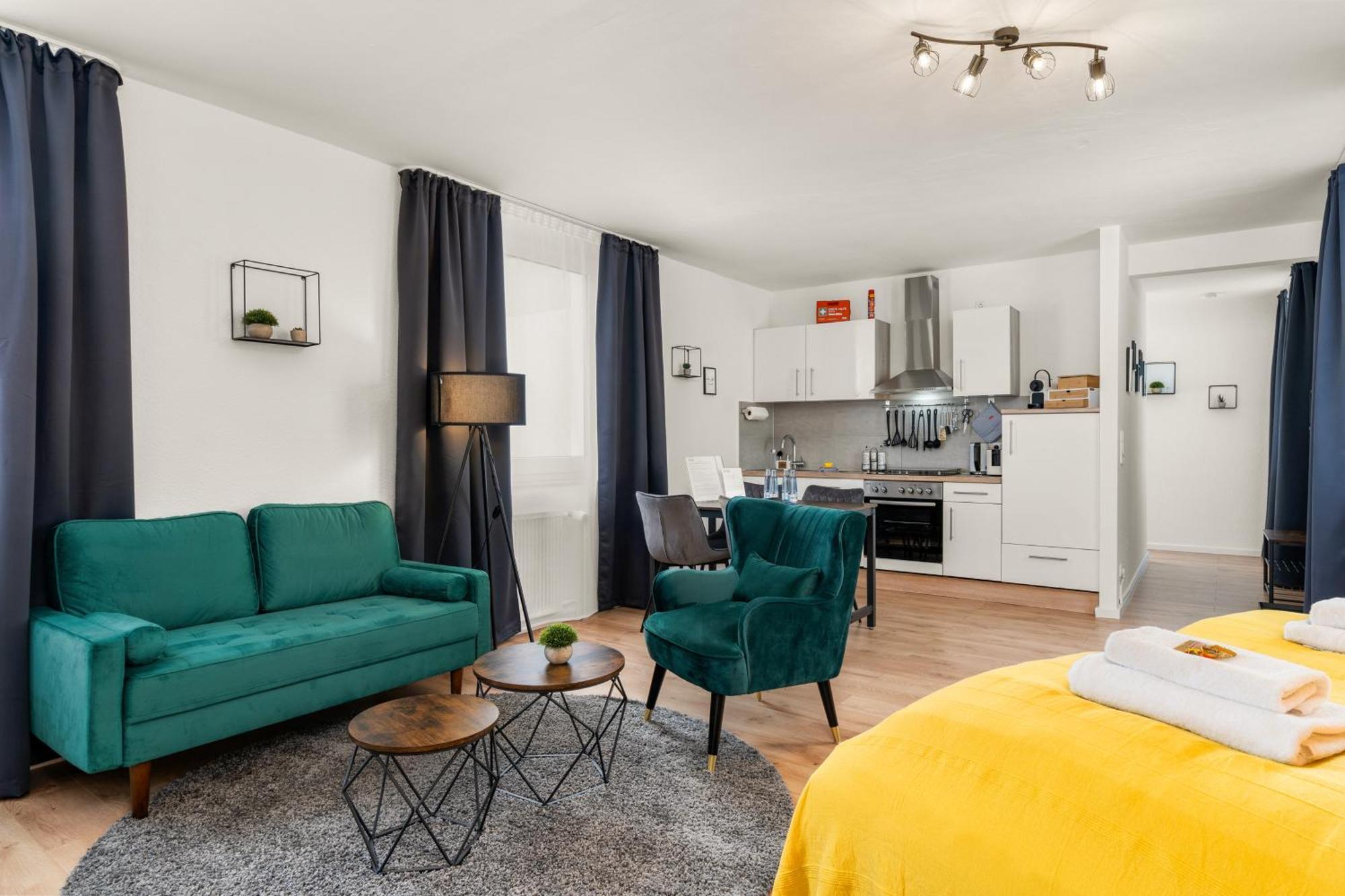 Free Living - City Design Apartments, Zentrum, Outlet, Balkon, Kueche Wolfsburgo Exterior foto