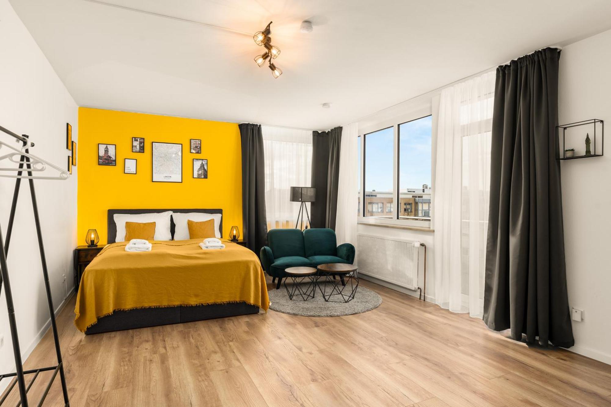Free Living - City Design Apartments, Zentrum, Outlet, Balkon, Kueche Wolfsburgo Exterior foto