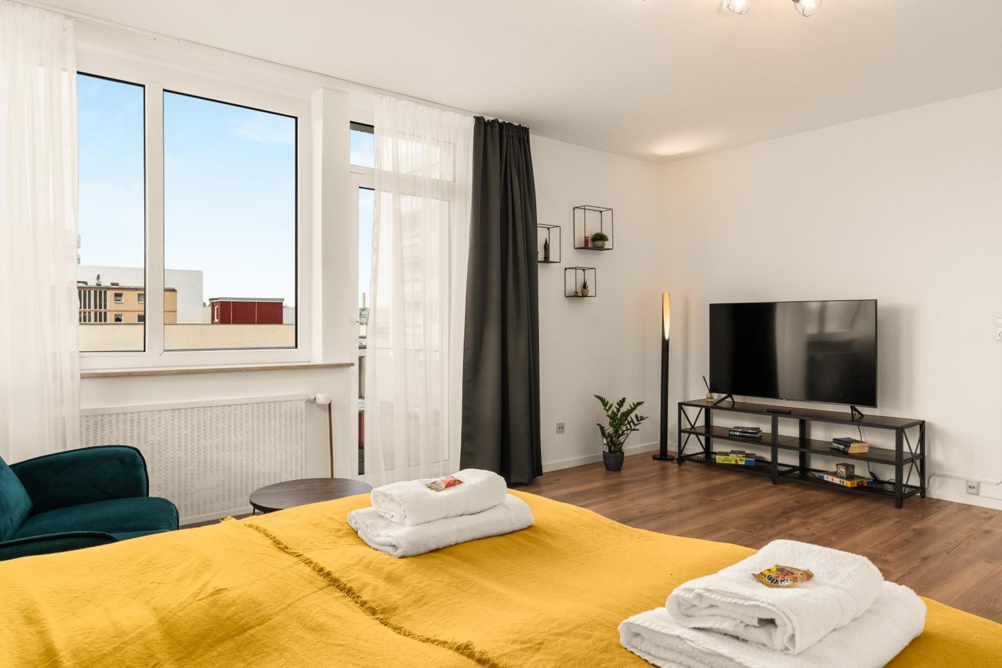 Free Living - City Design Apartments, Zentrum, Outlet, Balkon, Kueche Wolfsburgo Exterior foto