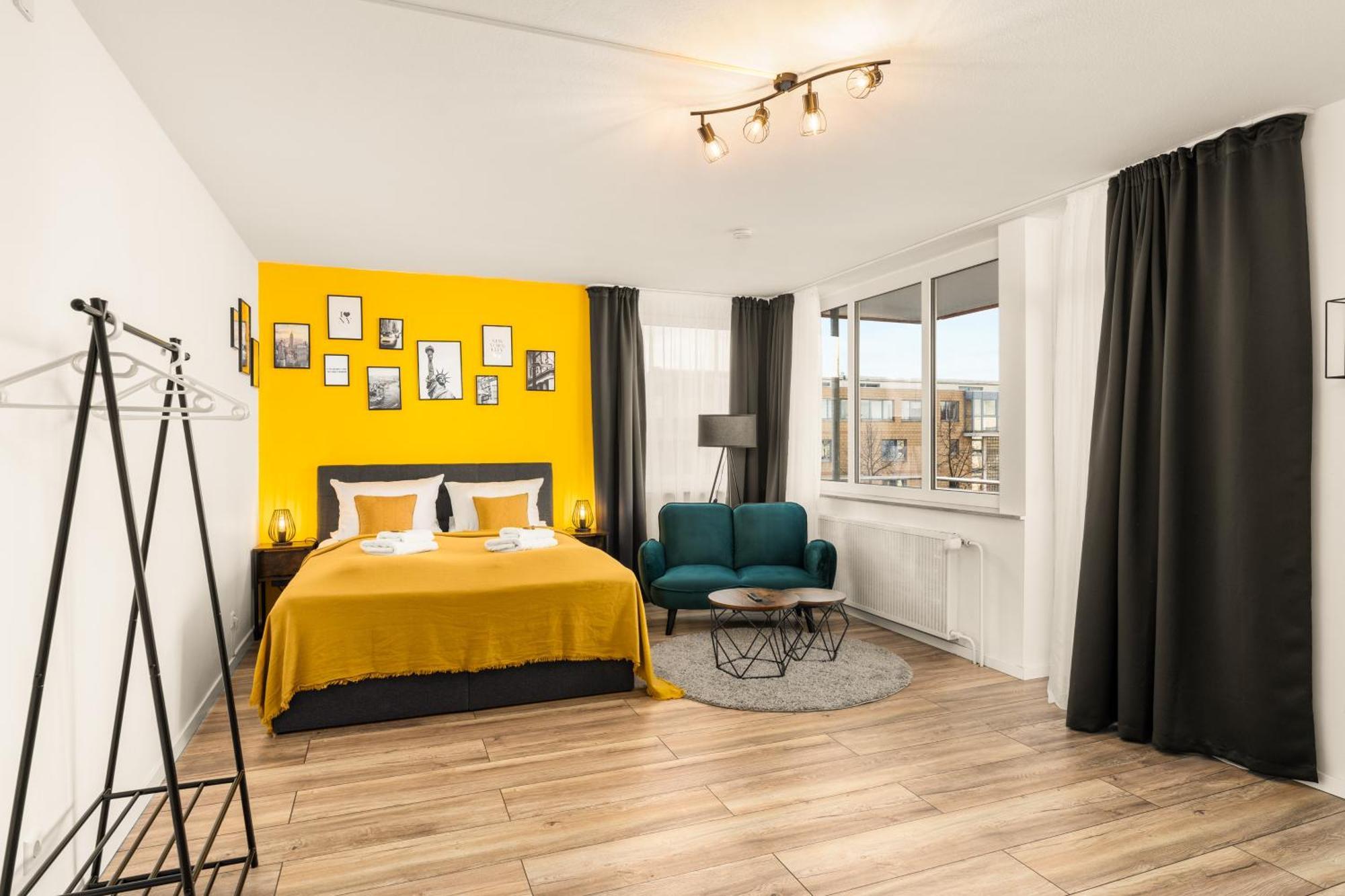 Free Living - City Design Apartments, Zentrum, Outlet, Balkon, Kueche Wolfsburgo Exterior foto